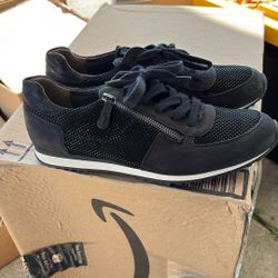 Paul Green Black Suede Leather Sneakers