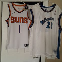 Shaq Shaquille O'Neal Lakers Jersey $45, New Devin Booker Suns Nike Jersey Or New Michael Jordan 2001 Wizards Champion Jersey $50 Each See All Photos 