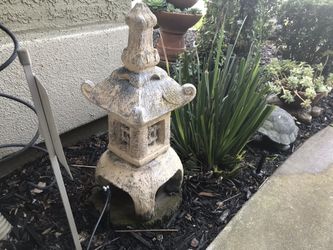 Unique Asian cement pagoda