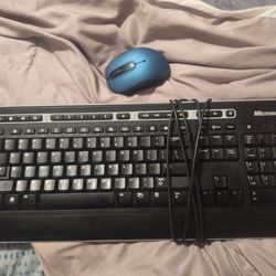 Wired Keyboard And Wireless Mouse 