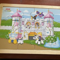 Fisher Price Little People Wooden Puzzle 
