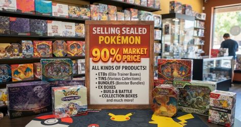 Selling sealed Pokémon products at 90% market