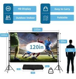 Projector screen w/ stand - 120 inch