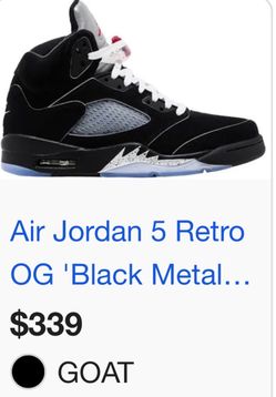 Air Jordan 5 Retro OG Black Metallic