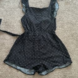 Romper Black And White 