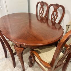 Dinning Room Table With Chairs Brown
