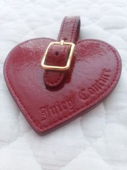 New Juicy Couture Red Heart Luggage Tag
