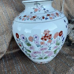 Beautiful Vase Decorated With Flowers