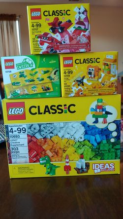 LEGO Classic 303 pieces and 3 boxes LEGO 55 pieces red green yellow for Sale in Pittsburg CA OfferUp