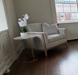 Elegant Chenille Lounge Chair