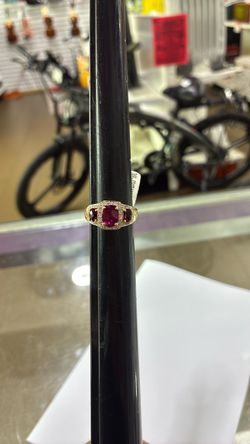 14k diamond birthstone ring ruby