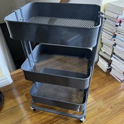 IKEA Trolley With Lid Portable Three Level Storage