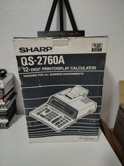 New Open Box Vintage Sharp Compet QS-2760A Electronic Calculating Machine 1990s