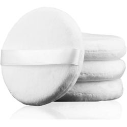Body Powder Puff, 4 pieces Large Makeup Velour Powder Puffs kit for Women, 4.13inch. - new