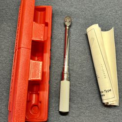 Snap-on 3/8” dr Torque Wrench, NEW, QC2RN25, 50 dNm - 250 dNm, rear case hinge is staring to crack