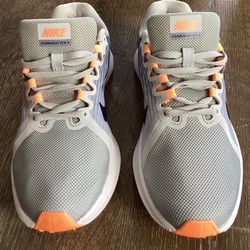 NIKE Downshifter Gray/Orange  Lace Up Low Top Sneakers Sz 7 Y/ Womens US 7