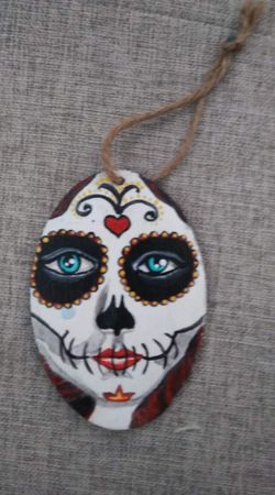 Day of dead sugar skull ornament