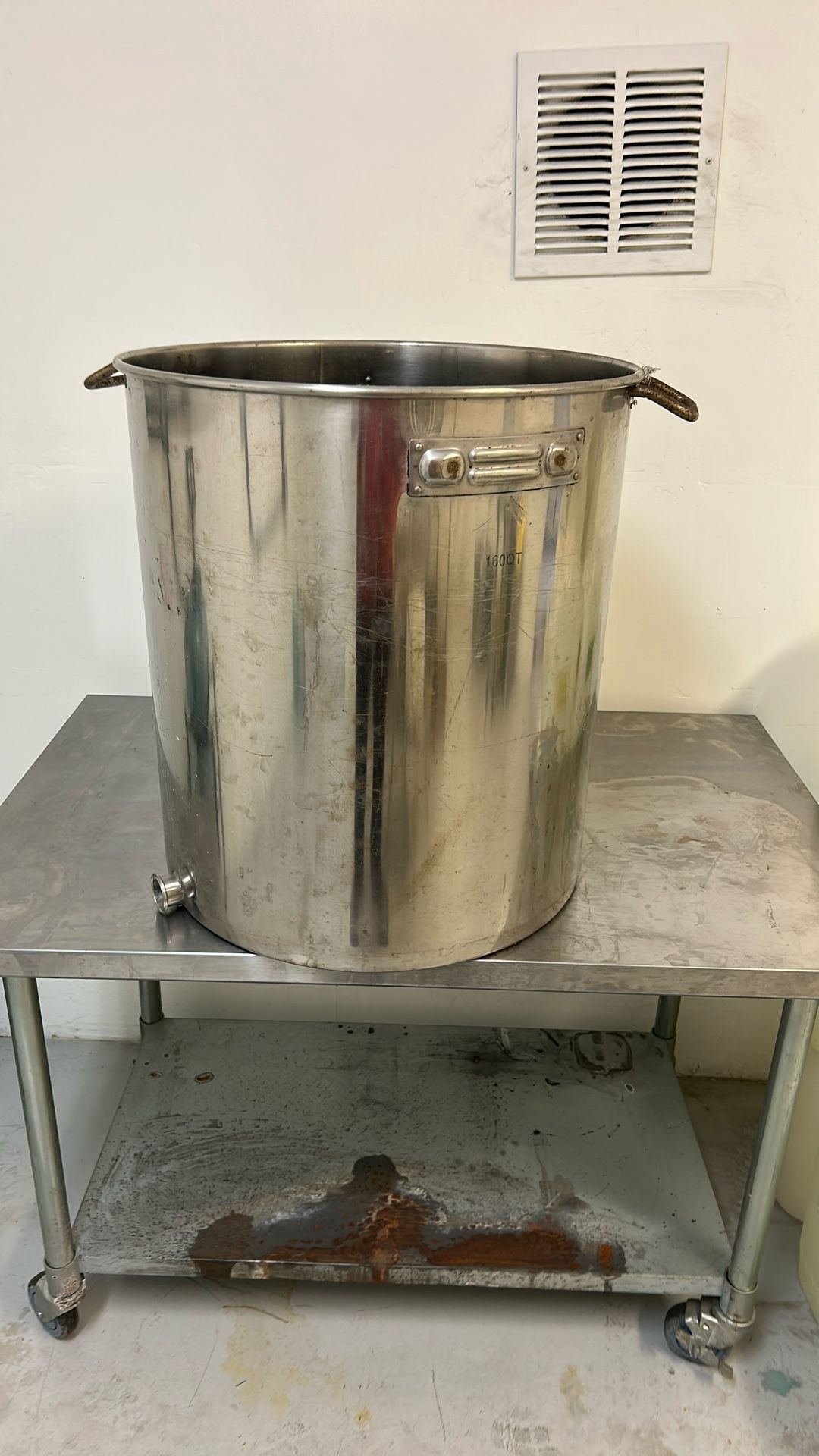 Stainless Still Container 160 Quart Used 