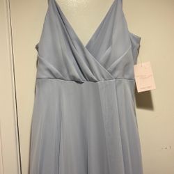 NEW Birdy Grey Ice Blue Chiffon Bridesmaid Dress