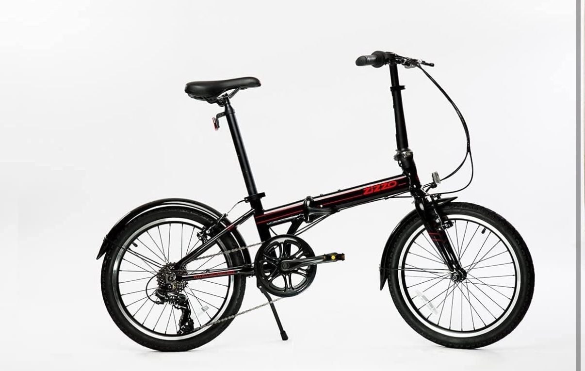 ZiZZO Via 20" Folding Bike 7-Speed Aluminum Frame Lightweight Genuine Shimano 26lb