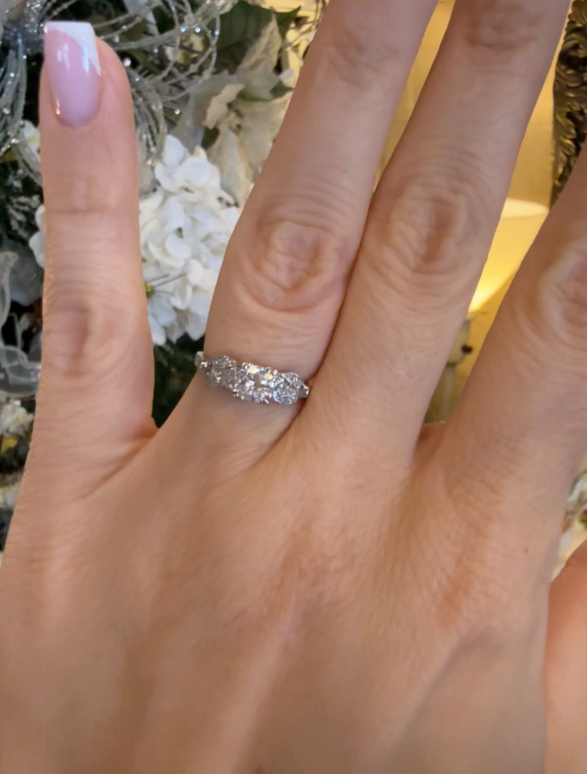 Platinum Ring With Natural Diamonds