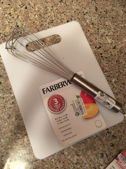 Cutting board and whisk