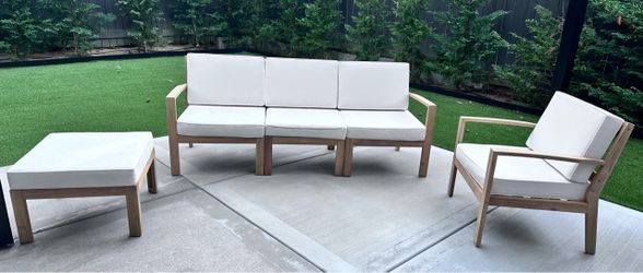 Outdoor 5 seat Acacia wood sofa set