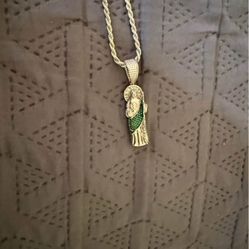 925 SILVER SAN JUDAS GREEN