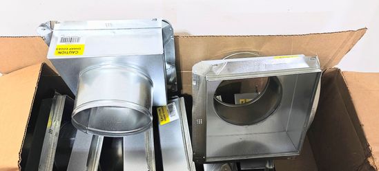 Brand New Bulk Master Flow Metal 8"x8"x6" Ceiling Register Box