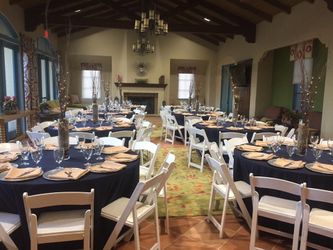 Chairs and glassware