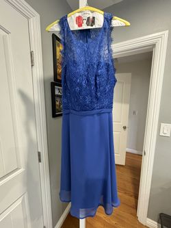 Short Blue Party Dress, Size A10
