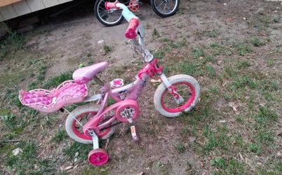 Disney princess with baby holder 12" bike (Good condition)