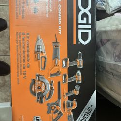 RIDGID 18V Cordless 8-Tool Combo Kit with 2.0 Ah Battery,