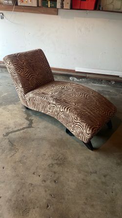 Zebra Print Chaise Lounge