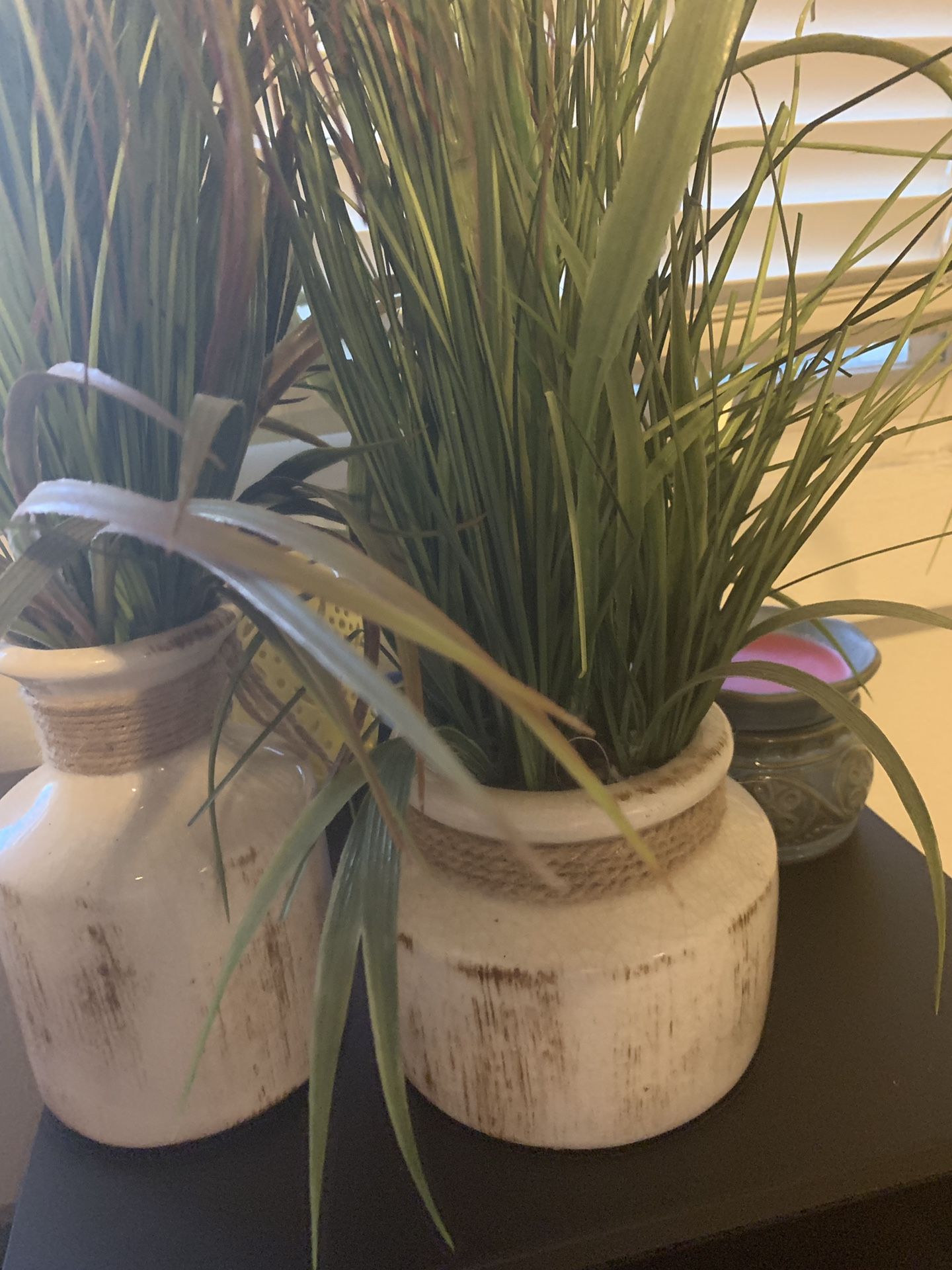 Set of two fake plants