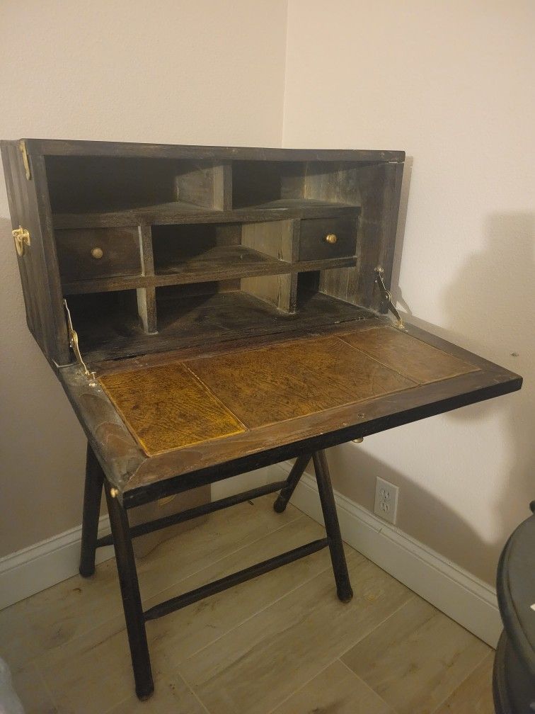 Danish Important Antique Desk, Vanity,  Hutch 