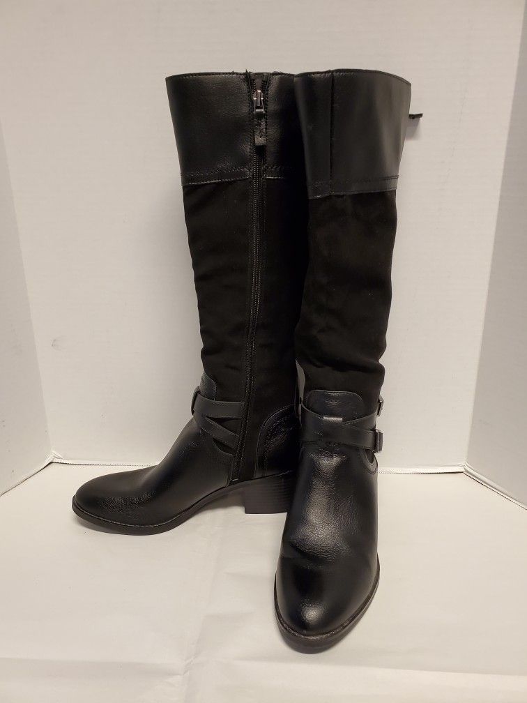 Franco Sarto Black Women's Knee High Riding Boots Size 7