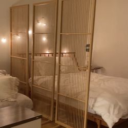 Set of 3 Wooden Room Dividers 