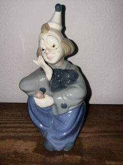 Vintage Paul Sebastian Fine Porcelain DREAMS Sad Clown Figurine Mexico(1)