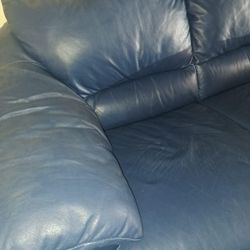 Italian Leather Sofa, 2 Piezas