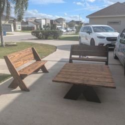 Handmade Leopold Benches And Coffee Table