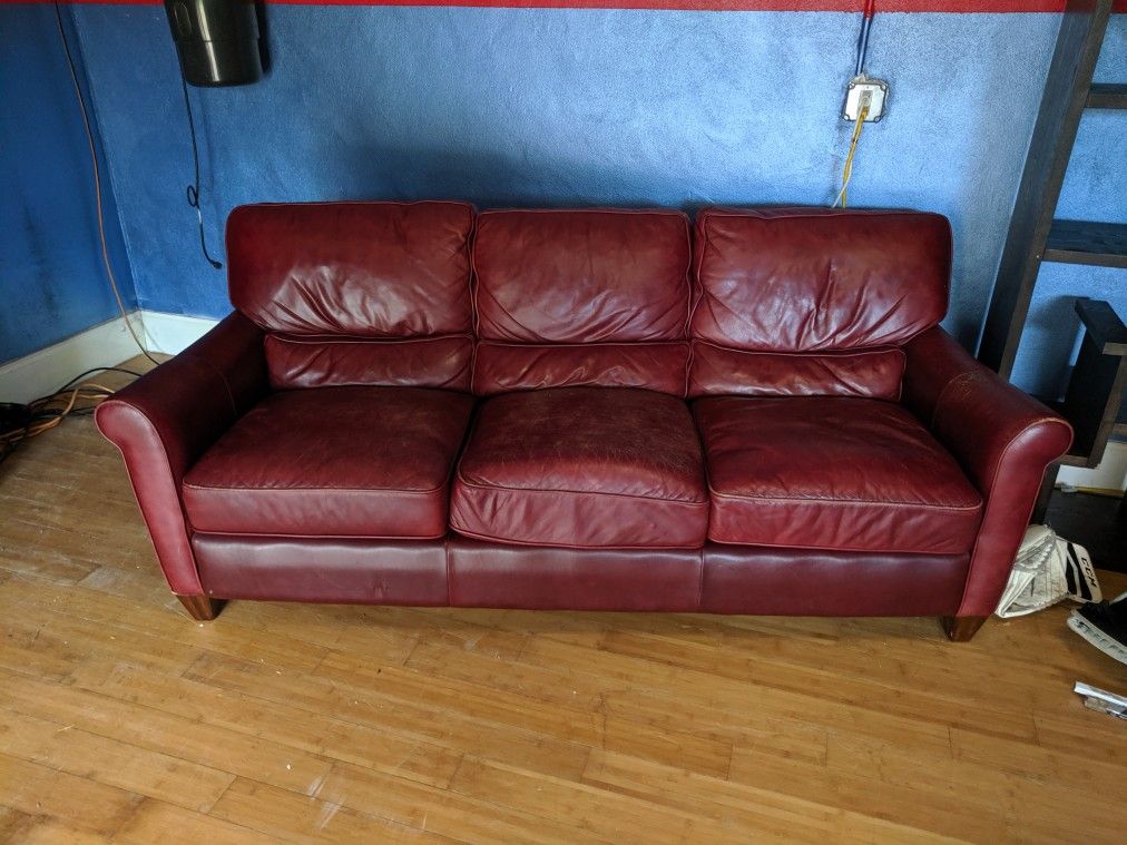 Red leather Sofa couch