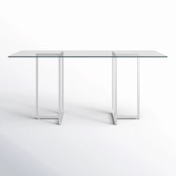 CB2 Glass Dining Table, Great Condition 80x35