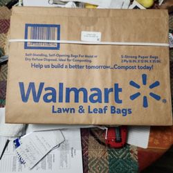 New 30 Gallon Leaf, Compost Paper Bags. Pkg Of 5