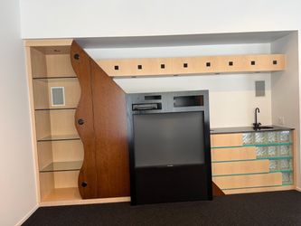 Custom-Built Entertainment Center & Wet Bar Unit