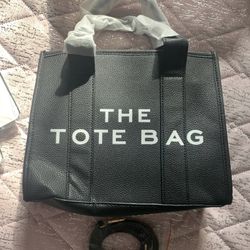 The Tote Bag Dupe Black Leather Crossbody Purse 