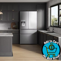 Hisense PureFlat Standard-Depth 25.6-cu ft 4 -Door 36-in Wide with Ice Maker