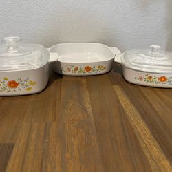 Coningware wildflower casserole set