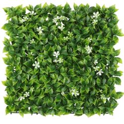 Luyue 6PCS 20”×20” (Equal to 24Pcs of 10”X10”) Artificial Grass Wall Panels Epipremnum Greenery Backdrop Green Flower Hedge Panel Greenery Grass Wall 