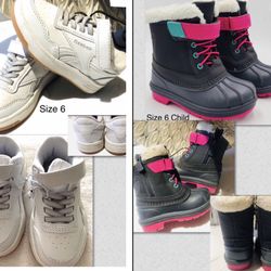 KIDS SHOES-SIZE 6-Toddler-Cat & Jack Boots $25 & Reebok $20-NEW-77064 zip Code 